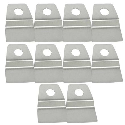 Versa Tool SB10M 52mm Flush Cut (8mm Offset Mount) Stainless Steel Scraper Fits Fein Multimaster, Rockwell, Sonicrafter, Makita Oscillating Tools - 10/Pack